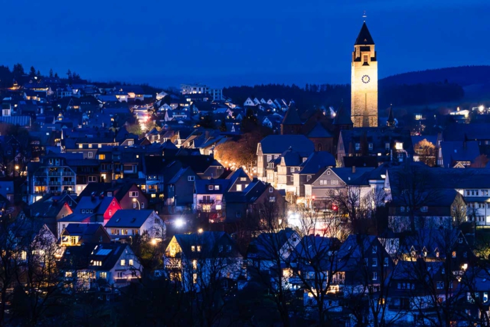 Schmallenberg in der „Blauen Stunde“