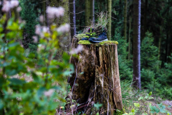 Vergessene Wanderschuhe