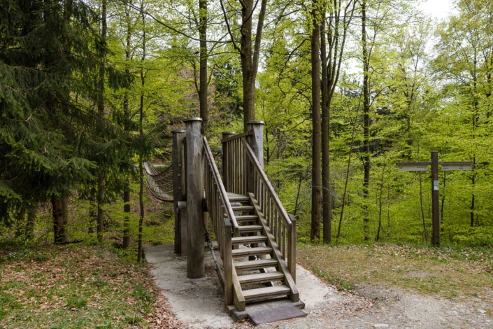 Hängebrücke Frühjahr