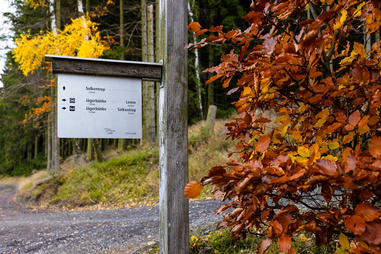 Wegweiser Richtung Selkentrop