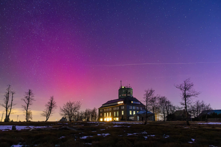 Polarlichter über dem Kahlen Asten (aufgenommen am 20.Januar 2026 um 19:44 Uhr)
