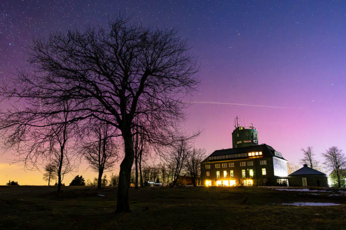 Polarlichter über dem Kahlen Asten (aufgenommen am 20.Januar 2026 um 19:50 Uhr)