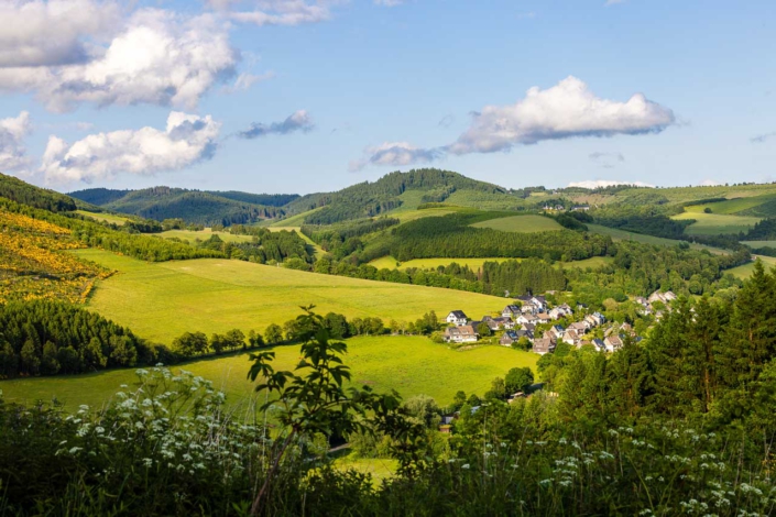 Blick vom Hirschberg auf Westfeld